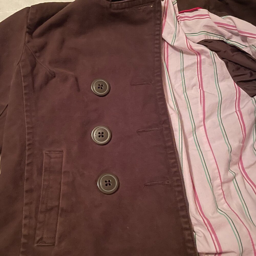 Rare VTG American Eagle Tailored Fit Chocolate Button Up Cotton Jacket / Shacket - Picture 11 of 16
